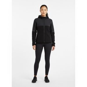 Lands' End Black Sherpa Fleece Jacket Youth Size XL Or Women's Size Medium